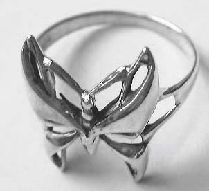 Online silver ring giftware supply - Fashion style of silver ring motif butterfly feature                 