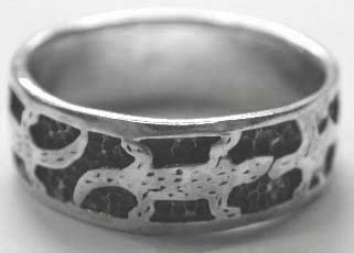 Online jewelry catalog wholesale - Fashion style sterling silver ring with lizard feature and embedded germ stone                     