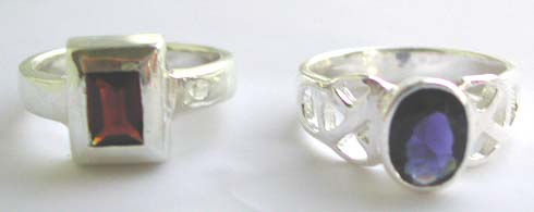 World's fashion ring jewelry wholesale - Fashion style sterling silver ring with assorted design including rectanglar and circular germ stone                       