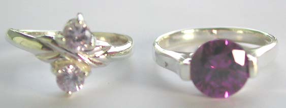 World's high fashion jewelry supplier - 925. sterling silver ring with assorted design with purple cz                       
