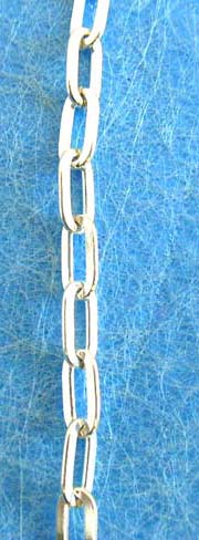 :925.sterling silver charm chain with M shape clasp       