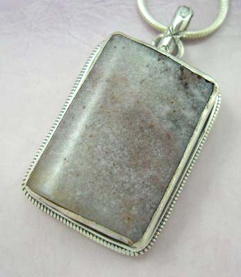 Fine genuine stone jewelry fashion wholesaler in solid sterling silver genuine pendant in rectangular shape 